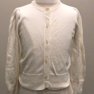 RALPH LAUREN Cream Cotton Buttoned Cardigan